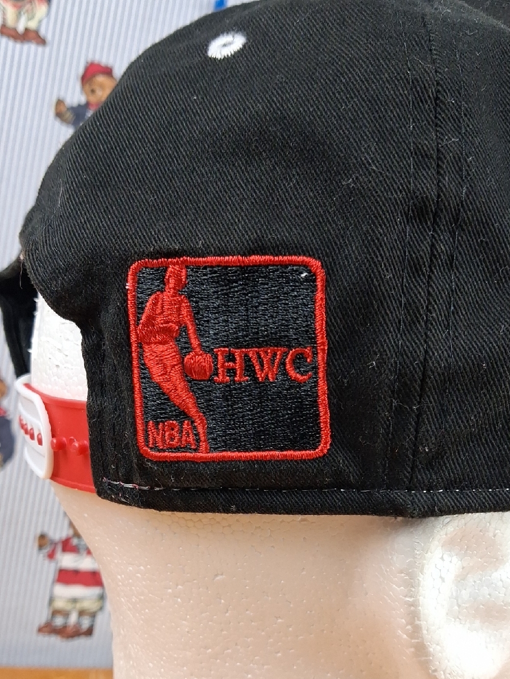 Miami Heat New Era HWC Stitch Spell Out Logo Basketball Black & Red Snapback Hat - Picture 5 of 11